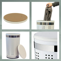 Sevilla Laundry Basket with Seat Lid 60.5 cm