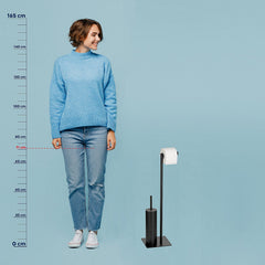 Style toilet brush and toilet roll holder 20x20 cm