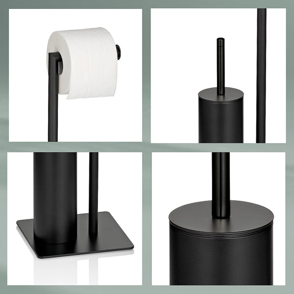 Style toilet brush and toilet roll holder 20x20 cm