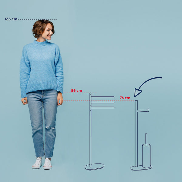 Brosse de toilette et porte-rouleau de papier toilette Lucido