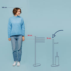 Brosse de toilette et porte-rouleau de papier toilette Lucido