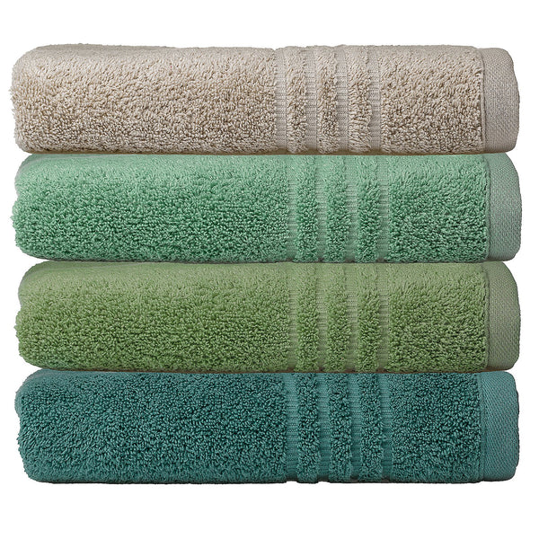 Serviette de bain Leonora vert sauge 90x200 cm