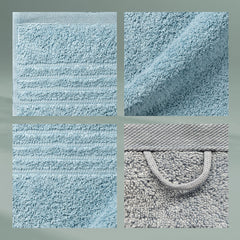 Serviette de bain Leonora vert sauge 90x200 cm