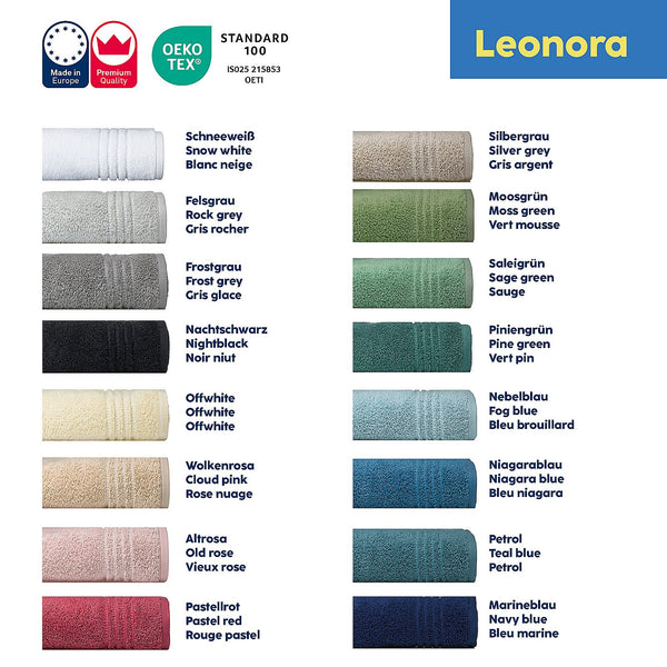 Serviette de bain Leonora vert sauge 90x200 cm