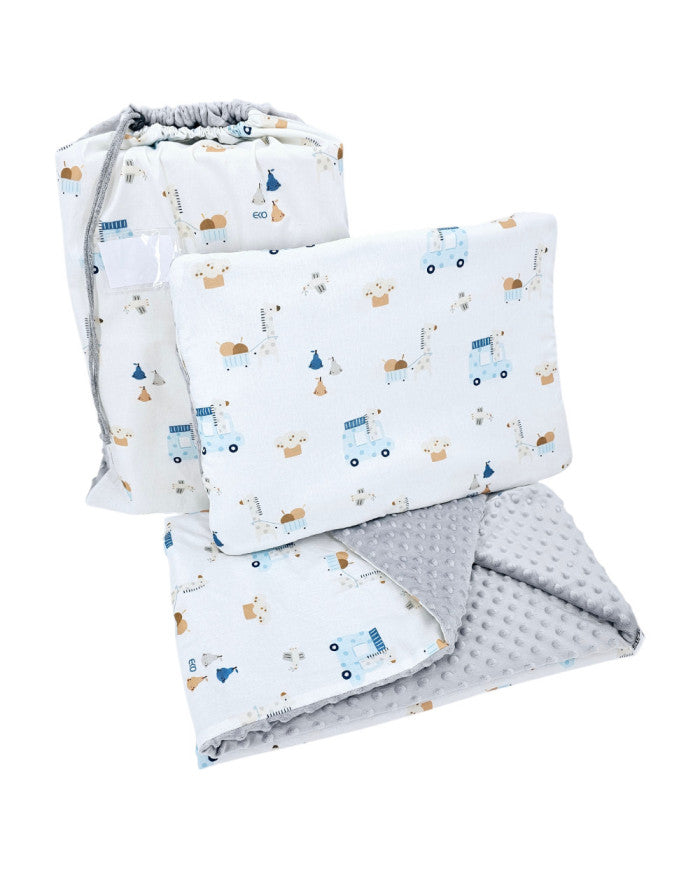 Parure de lit bébé 100 x 135 cm avec sac GIRAFFE