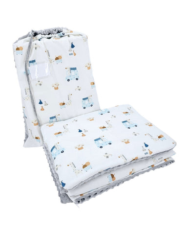 Parure de lit bébé 100 x 135 cm avec sac GIRAFFE
