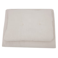 Mousseline wieg beddengoed set beige