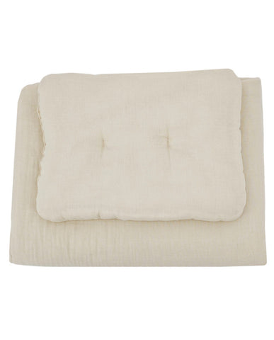 Muslin crib bedding set Latte