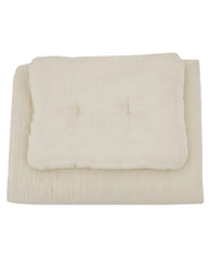 Mousseline wiegbeddengoedset Latte