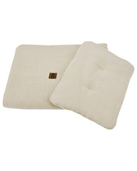 Mousseline wiegbeddengoedset Latte