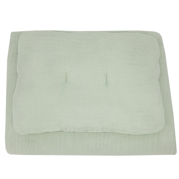 Muslin cot bedding set Mint