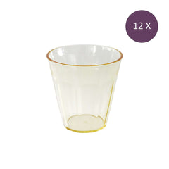 Gobelet Nora 150 ml transparent jaune lot de 12 pièces