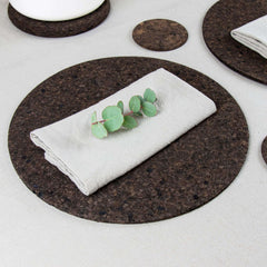 Rookkleurige Kurk Placemat Ø 32 cm Set van 2