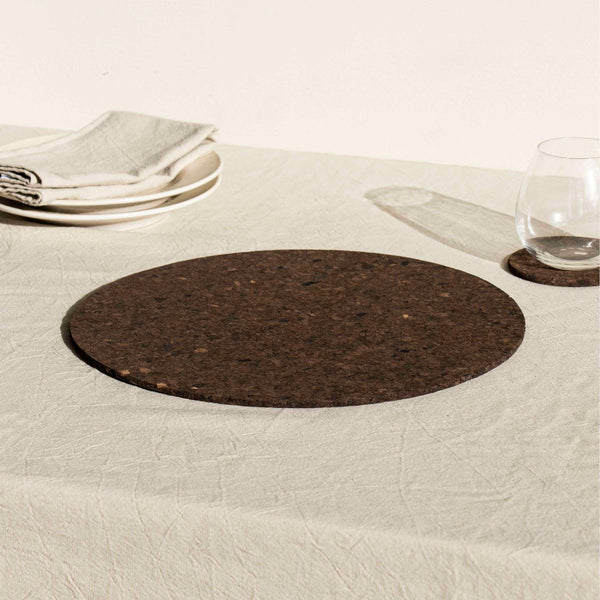 Rookkleurige Kurk Placemat Ø 32 cm Set van 2