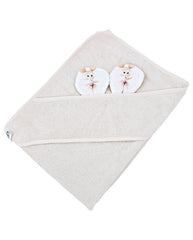 Bamboe badcape Ballerina Muis / Licht Beige