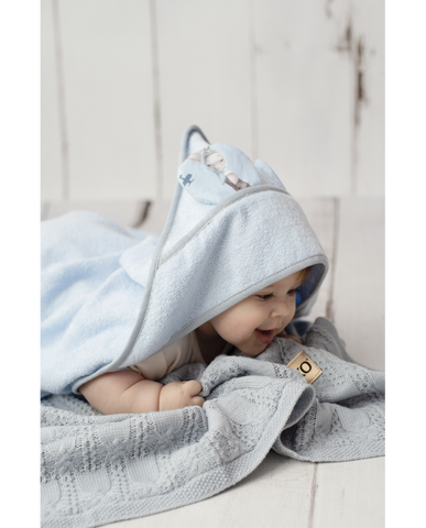Cape de bain en bambou Souris ballerine / Beige clair