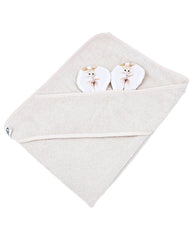 Bamboe badcape Ballerina Muis / Licht Beige