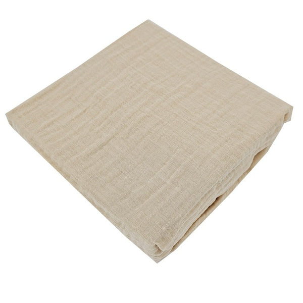Mousseline hoeslaken met elastiek 140 x 70 cm Honey