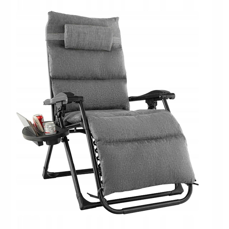 Padded Zero Gravity Chair, Multicolour Grey