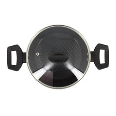 Faitout - MENASTYL - 6020646 - Aluminium forgé - 20 cm - Noir - Convient à toutes les sources de chaleur, y compris l'induction