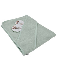 Housse de bain en bambou OURS JARDINIER/MENTHE