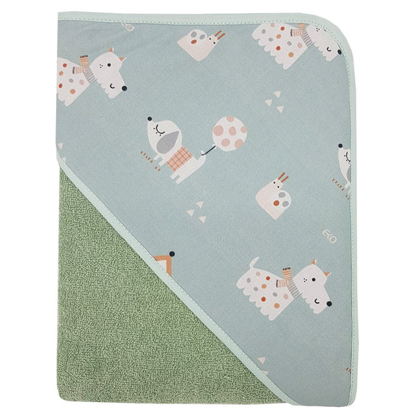 Serviettes de bain à capuche Chiens/Menthe