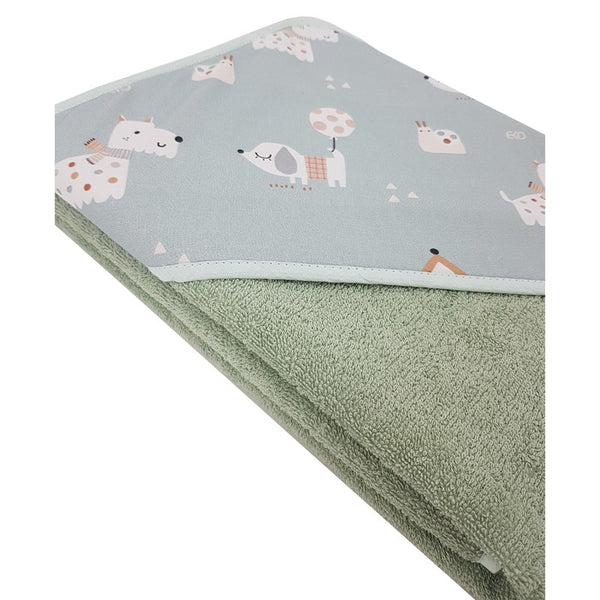 Serviettes de bain à capuche Chiens/Menthe
