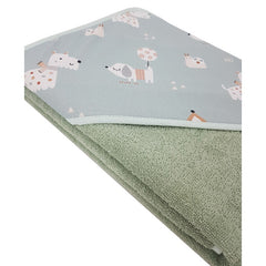 Serviettes de bain à capuche Chiens/Menthe