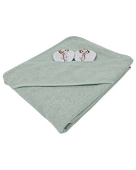 Housse de bain en bambou OURS JARDINIER/MENTHE