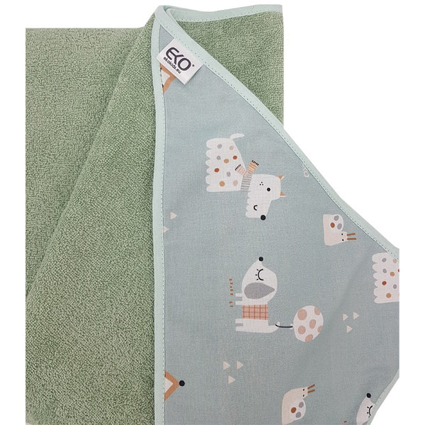 Serviettes de bain à capuche Chiens/Menthe