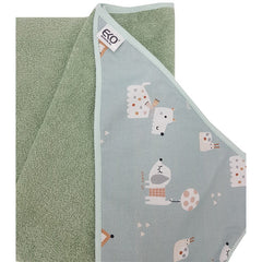 Serviettes de bain à capuche Chiens/Menthe