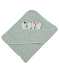 Housse de bain en bambou OURS JARDINIER/MENTHE