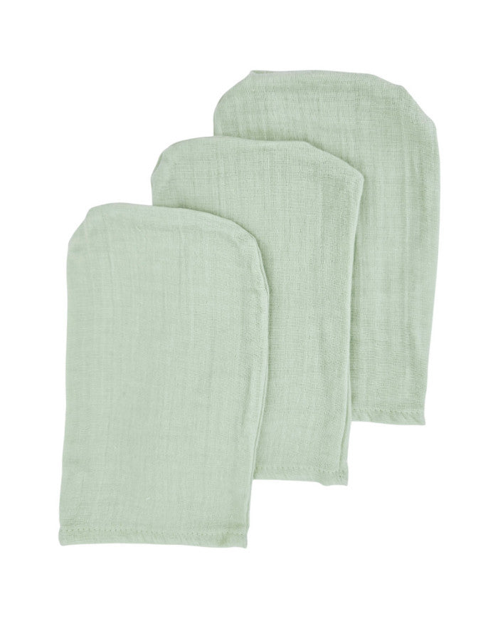 Muslin Bath Wash Mix, 3 pcs, Mint
