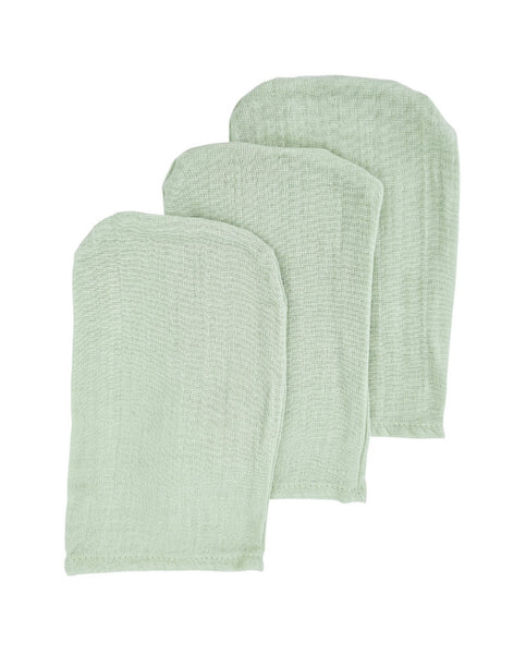 Muslin Bath Wash Mix, 3 pcs, Mint