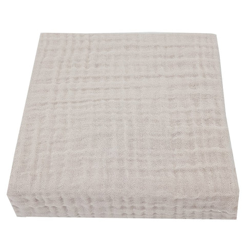 Mousseline hoeslaken met elastiek 120 x 60 cm beige