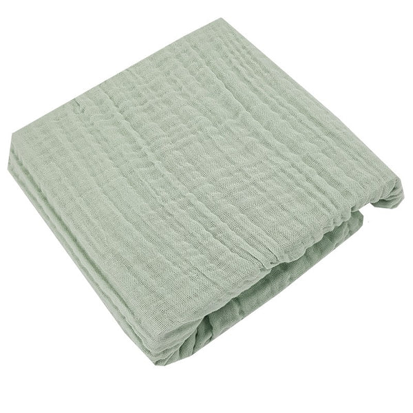 Muslin fitted sheet with elastic band 120 x 60 cm Mint