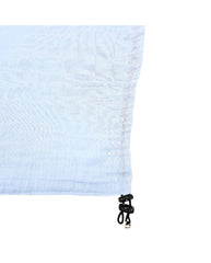 Visière en mousseline bleue