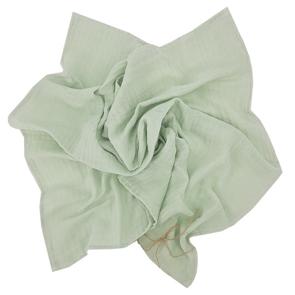 Lange et couche en mousseline, 80 x 80 cm, 1 pièce, menthe