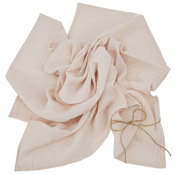 Lange et couche en mousseline 80 x 80 cm, 2 pièces, beige