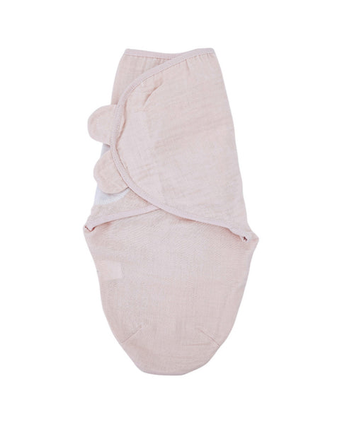 Lange en mousseline bébé 3-6 kg rose