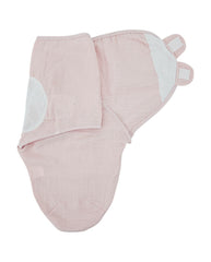 Lange en mousseline bébé 3-6 kg rose