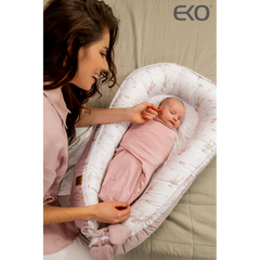 Lange en mousseline bébé 3-6 kg rose