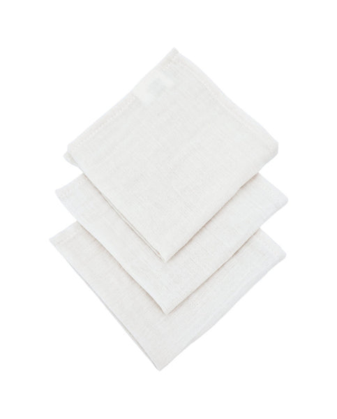 Couches en mousseline 30 x 30 cm, 3 pcs, beige
