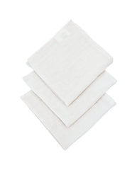 Couches en mousseline 30 x 30 cm, 3 pcs, beige