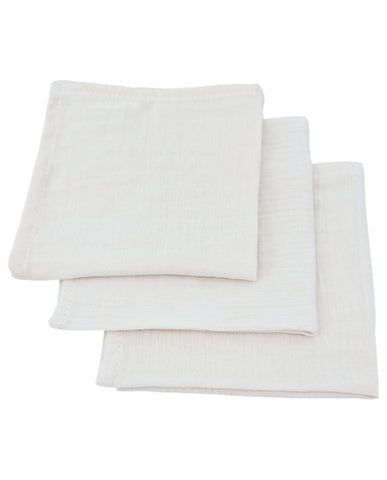 Mousseline luiers 30 x 30 cm, 3 st, beige