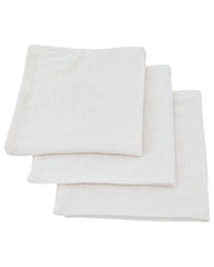 Couches en mousseline 30 x 30 cm, 3 pcs, beige
