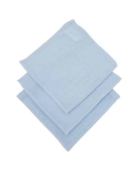 Mousseline Luiers 30 x 30 cm, 3 stuks, Blauw