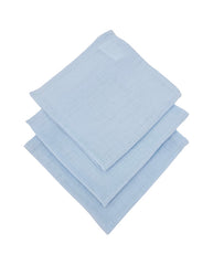 Mousseline Luiers 30 x 30 cm, 3 stuks, Blauw