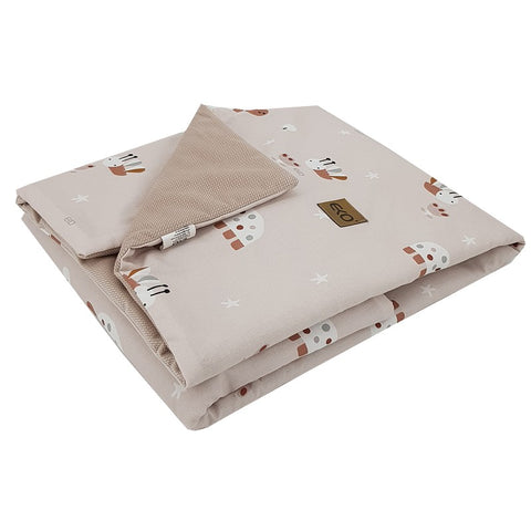 Blanket and play mat with velvet lining — Bees