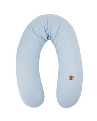 Blauw mousseline kussen voor mama en baby